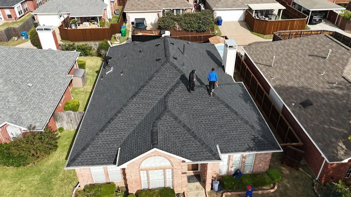 Slate & Tile Roof Repair work in progress on a Maryland Heights property